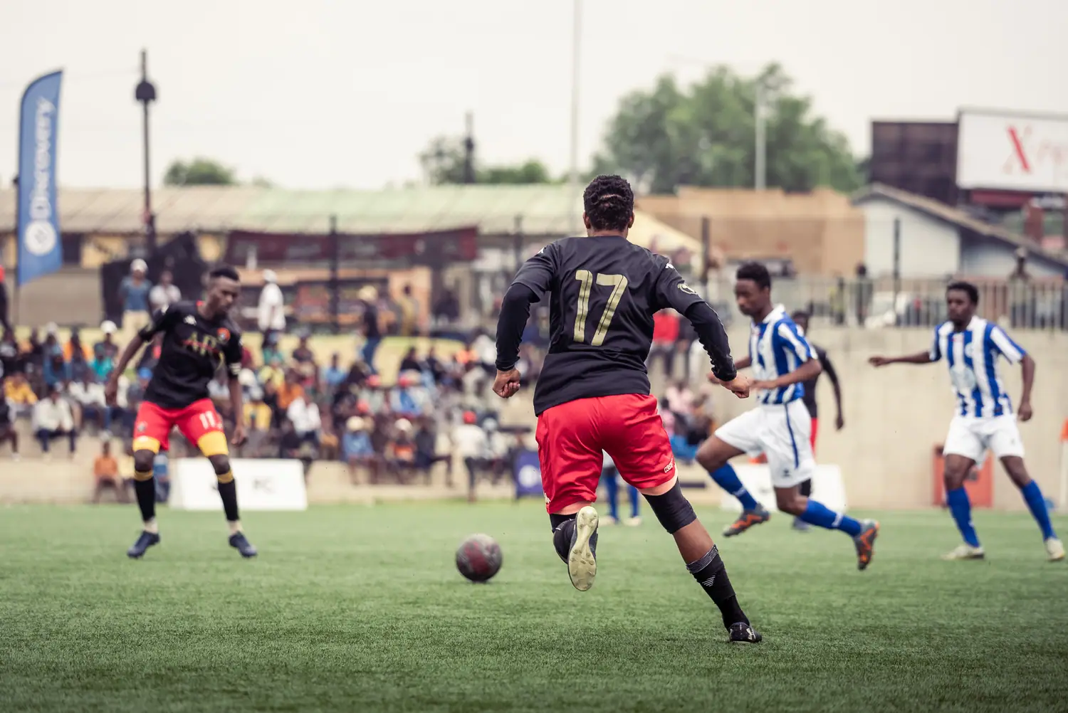 DWSSC match play in front of a full touchline